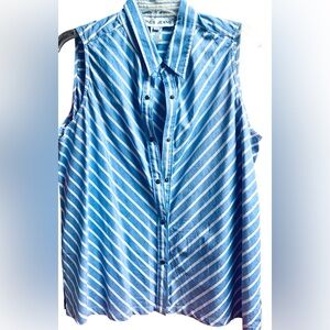 Jones Diagonal Stripes Shirt, Silver Snaps